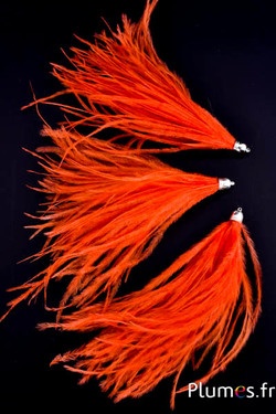 Anhänger Strauß - 15-20 cm - blutorange